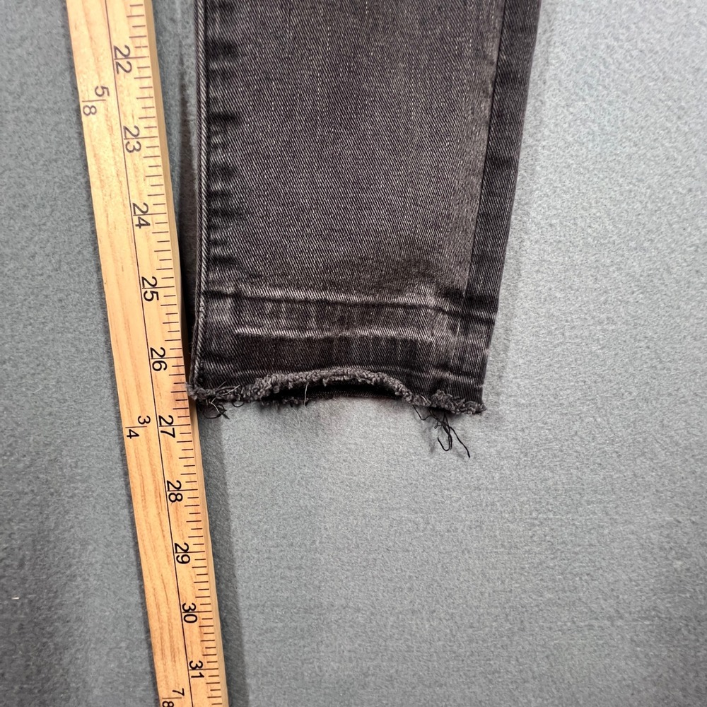 Express Black Skinny Jeans Womens 00R Mid Rise Raw Hem Denim 007199544 - Picture 9 of 10